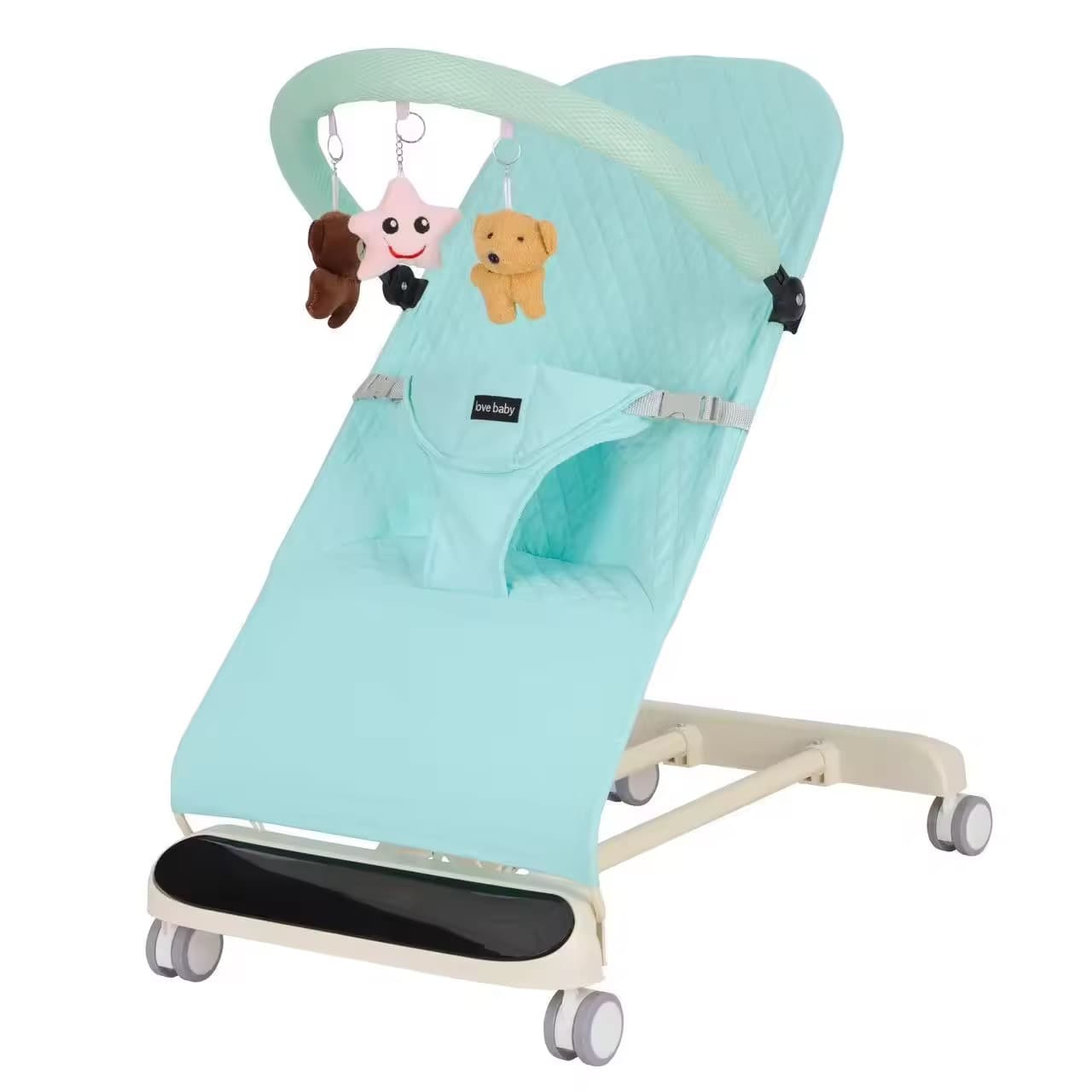 Portable Baby Bouncer Seat for Babies Infant Rocker Chair with Hanging Toys thumbnail 2
