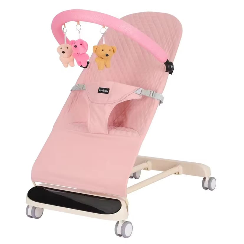 Portable Baby Bouncer Seat for Babies Infant Rocker Chair with Hanging Toys